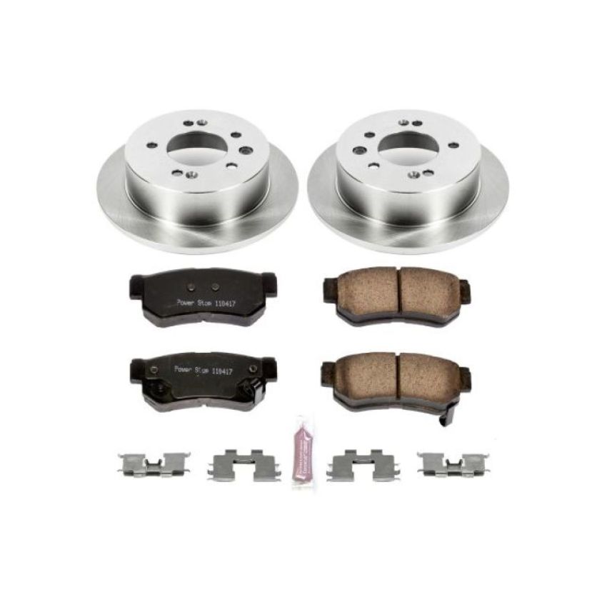 PowerStop KOE5210 OE Stock Replacement Low-Dust Ceramic Brake Pad and Rotor Kit