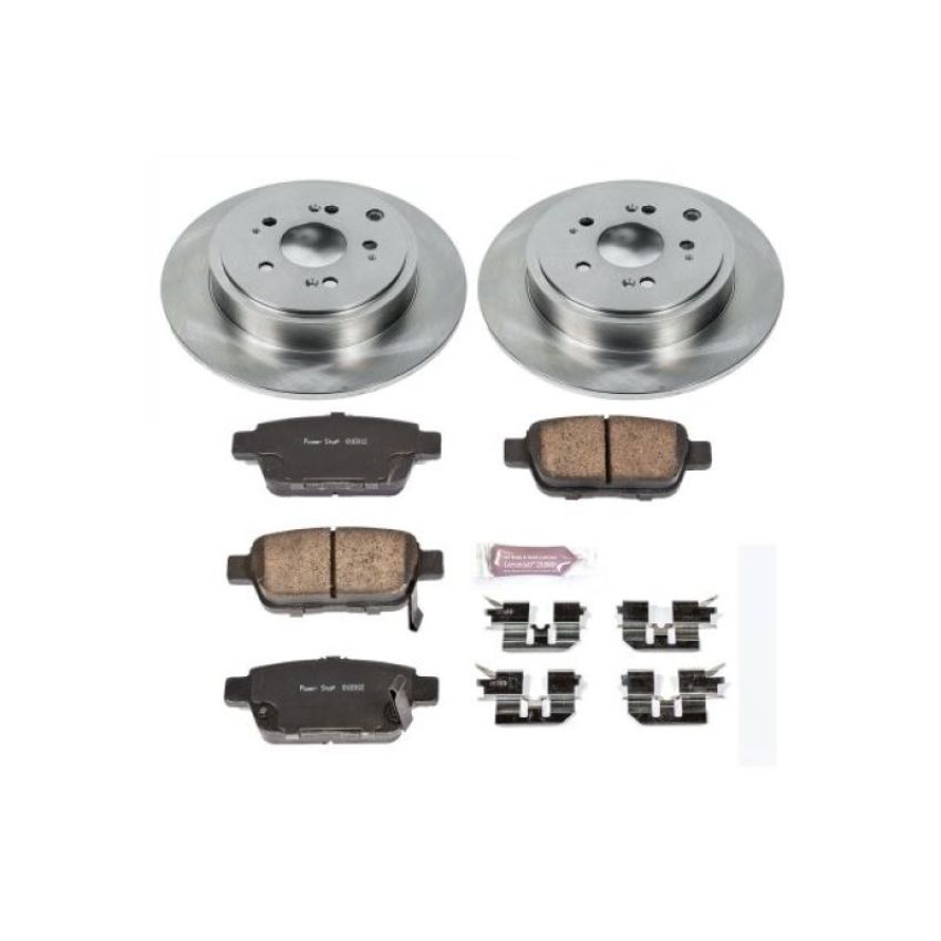 PowerStop KOE2431 OE Stock Replacement Low-Dust Ceramic Brake Pad and Rotor Kit