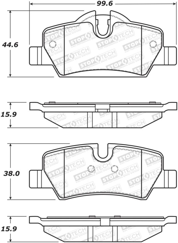 Stoptech 308.18000 Street Brake Pads - Front