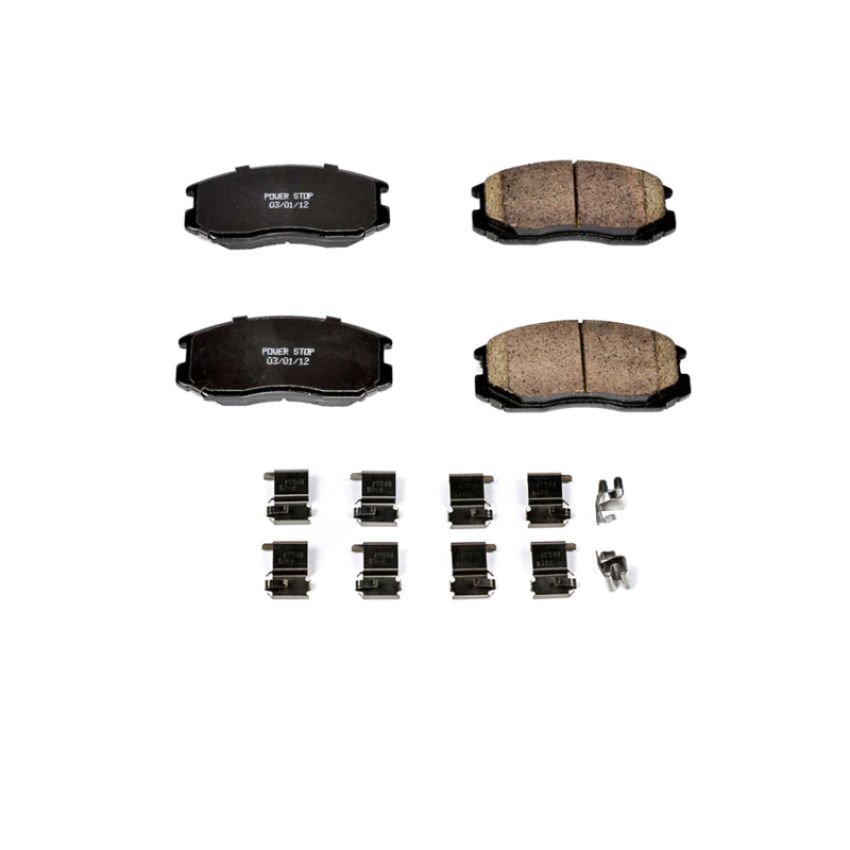 PowerStop 17-602 PowerStop - Z17 Low-Dust Ceramic Brake Pads with Hardware