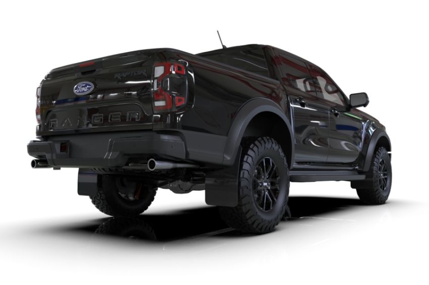 Rally Armor MF123-UR-BLK-MBK Black Mud Flap/Metallic Black Logo