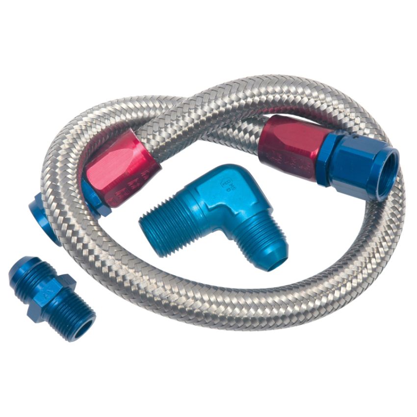 EDELBROCK EDE8122 22in Braided Fuel Line Kit