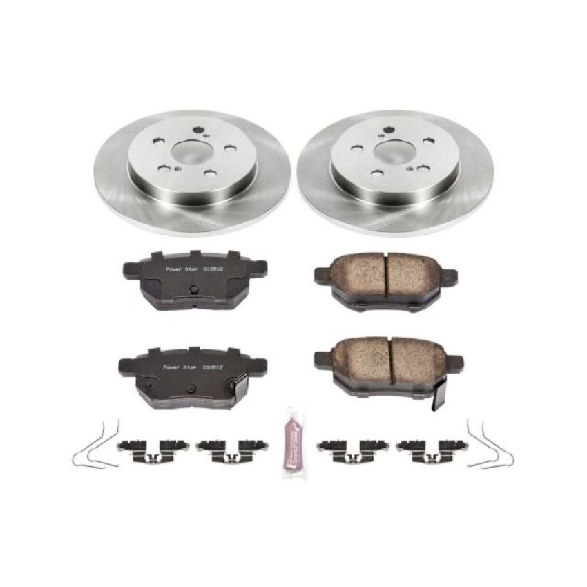 PowerStop KOE5503 OE Stock Replacement Low-Dust Ceramic Brake Pad and Rotor Kit