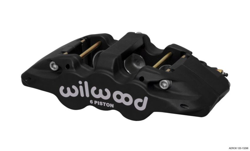 Wilwood 120-13296 Caliper-Aero6-L/H - Black Anodize 1.75/1.38/1.38in Pistons 1.25in Disc