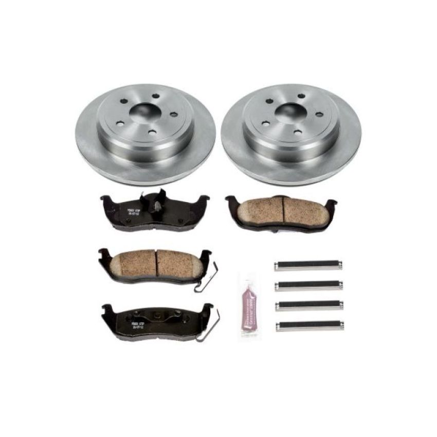 PowerStop KOE2221 OE Stock Replacement Low-Dust Ceramic Brake Pad and Rotor Kit