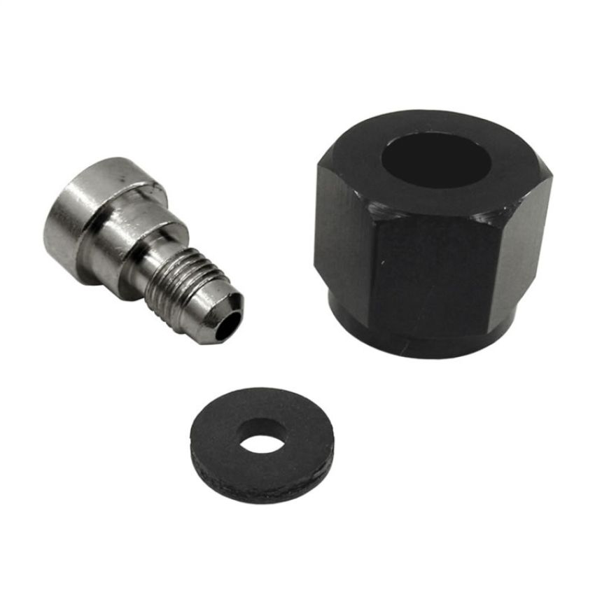 Nitrous Express 11713 4AN BOTTLE NIPPLE AND NUT FOR CO2 VALVE (INCL. GASKET)