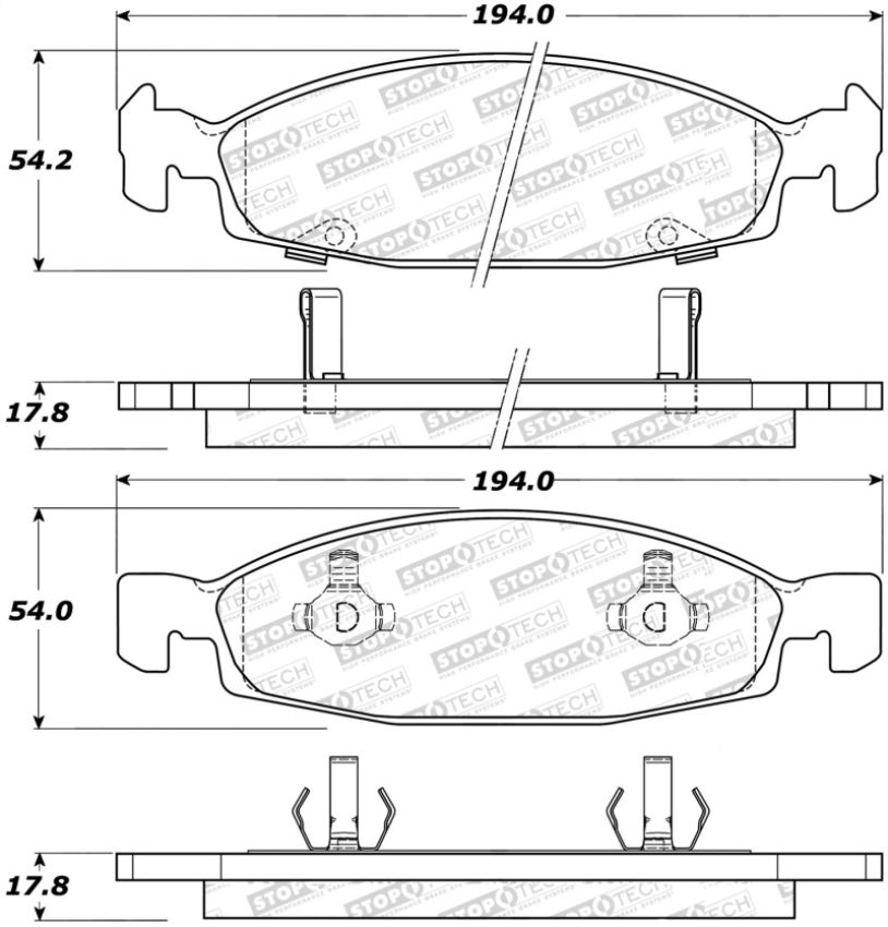 Stoptech 305.07900 Street Select Brake Pads