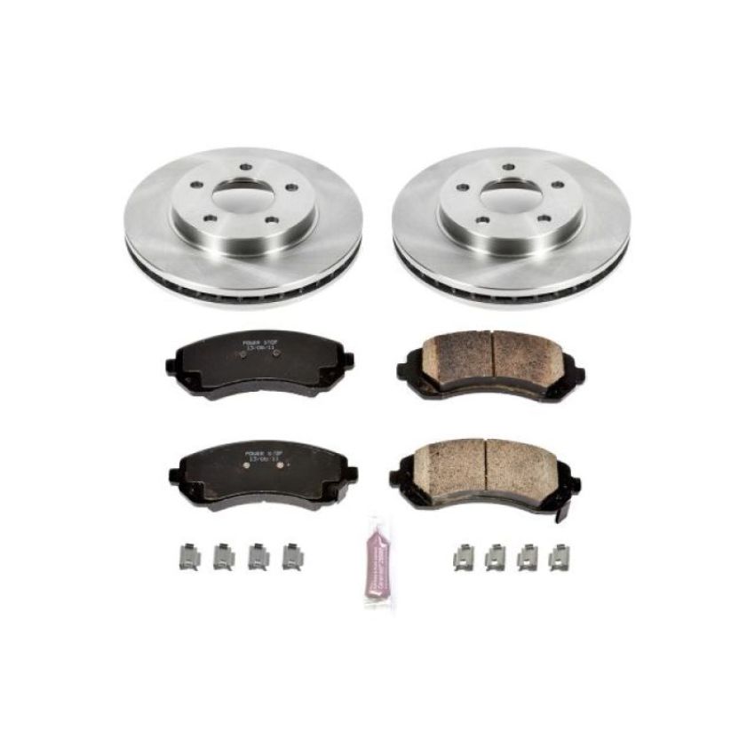 PowerStop KOE5233 OE Stock Replacement Low-Dust Ceramic Brake Pad and Rotor Kit