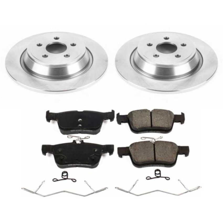 PowerStop KOE7417 OE Stock Replacement Low-Dust Ceramic Brake Pad and Rotor Kit