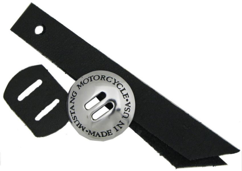 Mustang Motorcycle 78024 Mustang Concho Kit Large (41mm) with Leather Strip Hardware