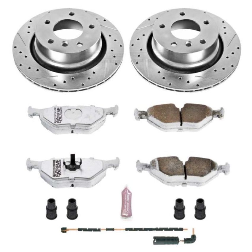 PowerStop K962-26 Z26 Street Performance Ceramic Brake Pad and Drilled & Slotted Rotor Kit