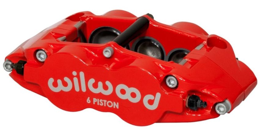 Wilwood 120-11781-RD Caliper-Narrow Superlite 6R-LH - Red 1.62/1.12/1.12in Pistons 1.10in Disc