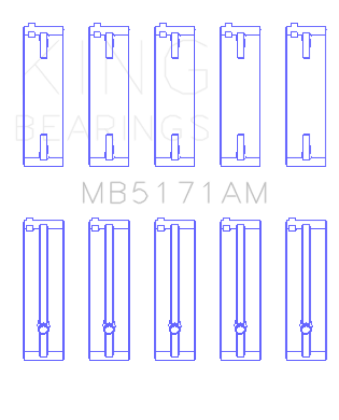 King Mazda FS-DE L4/FP L4/FS L4  DOHC 16 Valve  (Size STD) Main Bearing Set