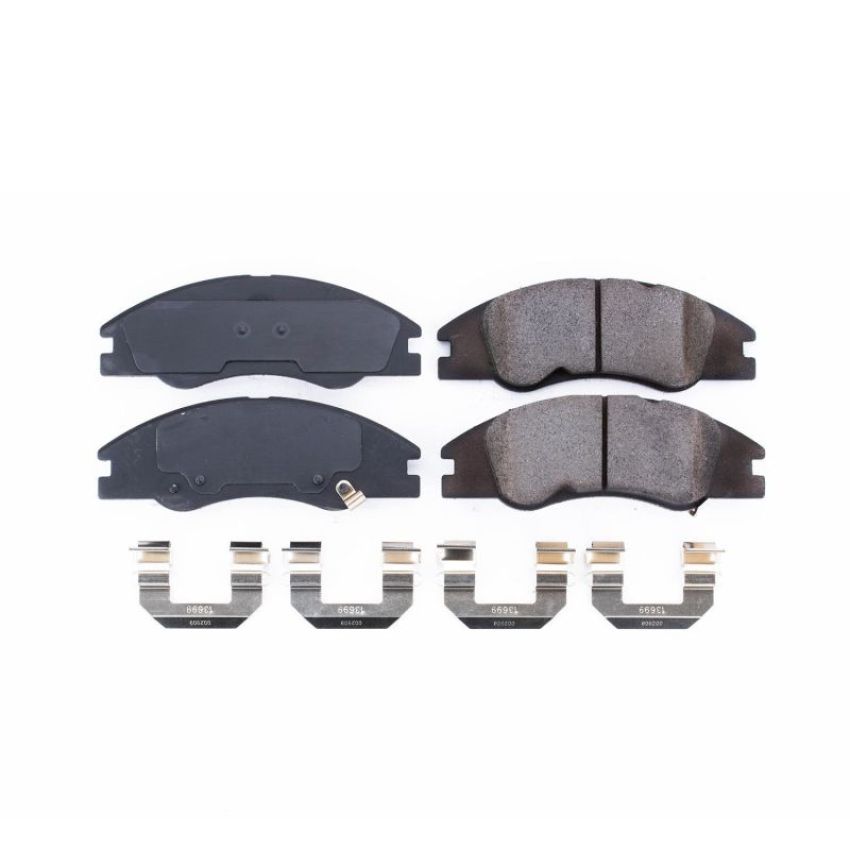 PowerStop 17-1074 PowerStop - Z17 Low-Dust Ceramic Brake Pads with Hardware