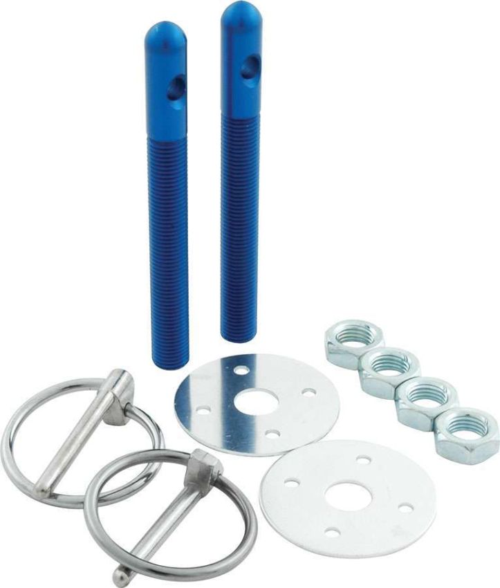 ALLSTAR PERFORMANCE ALL18482 Alum Hood Pin Kit 3/8in Blue
