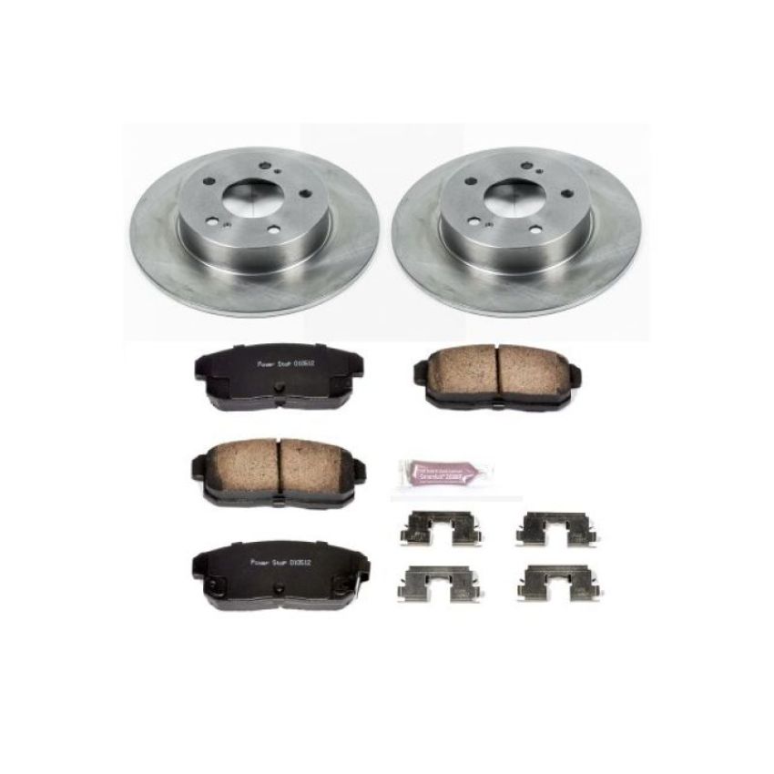 PowerStop KOE1169 OE Stock Replacement Low-Dust Ceramic Brake Pad and Rotor Kit