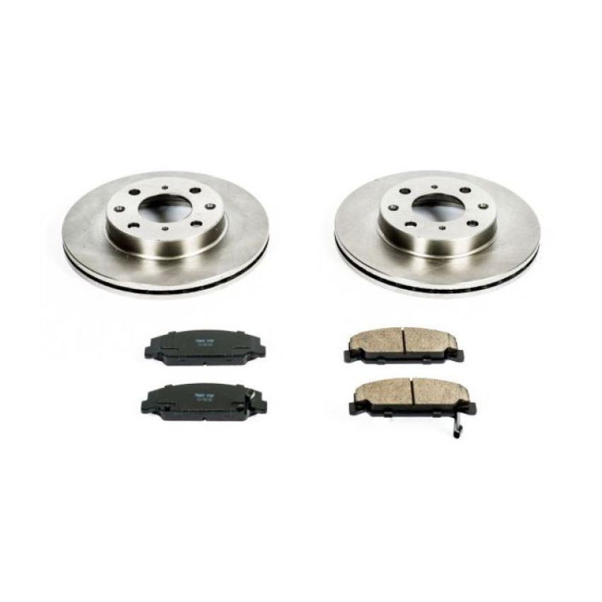 PowerStop KOE699 OE Stock Replacement Low-Dust Ceramic Brake Pad and Rotor Kit