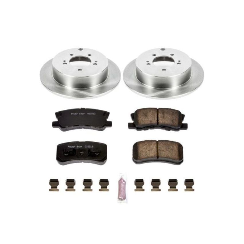 PowerStop KOE5499 OE Stock Replacement Low-Dust Ceramic Brake Pad and Rotor Kit