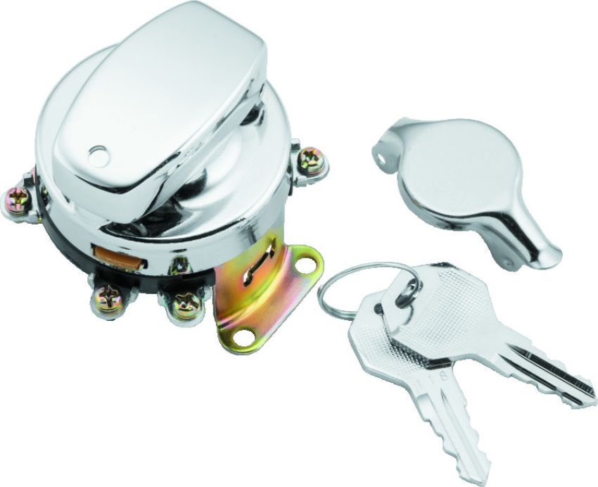TwinPower 492237 Twin Power 36-72 FL Chrome Fat Bob Style Ignition Switch