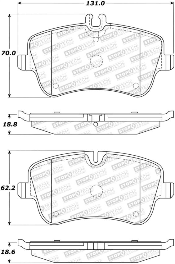 Stoptech 308.08720 Street Brake Pads