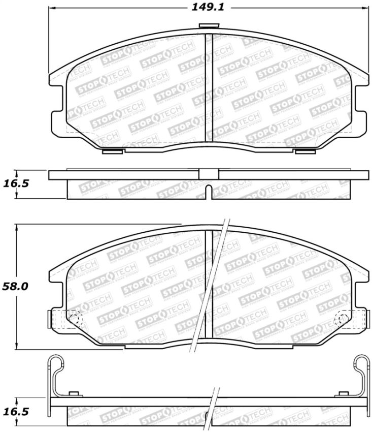 Stoptech 308.08640 Street Brake Pads