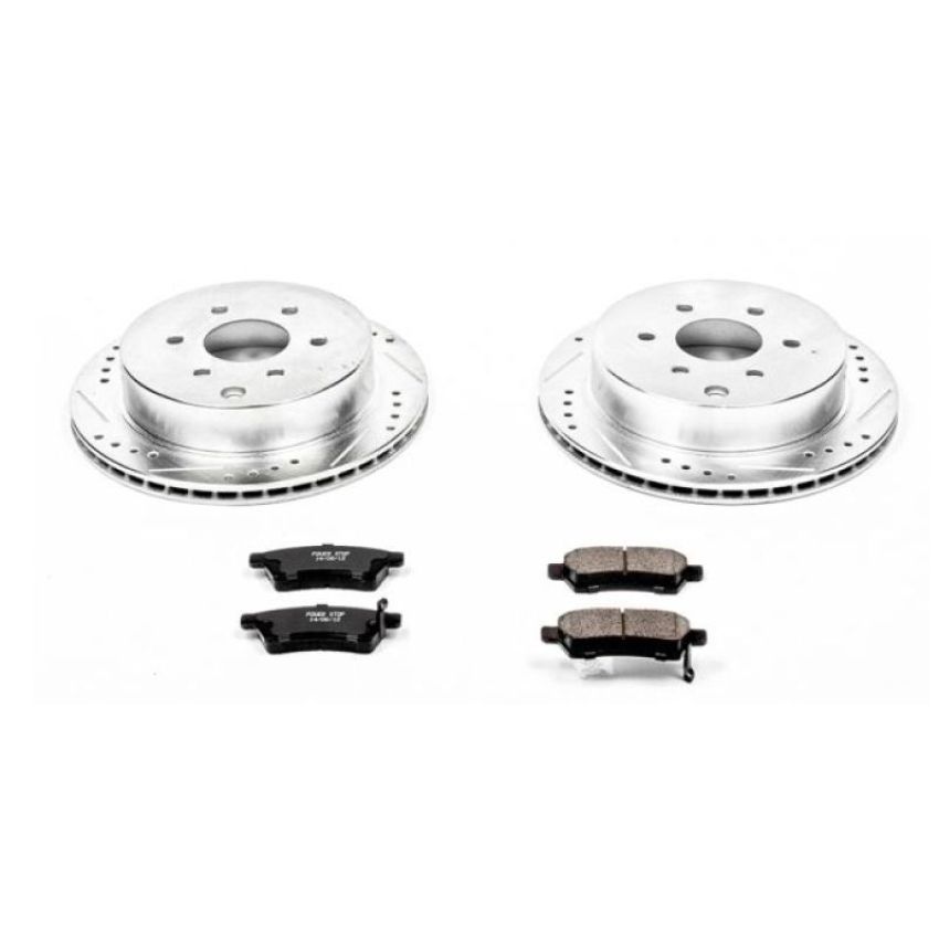 PowerStop K4621 Z23 Daily Driver Carbon-Fiber Ceramic Brake Pad and Drilled & Slotted Rotor Kit