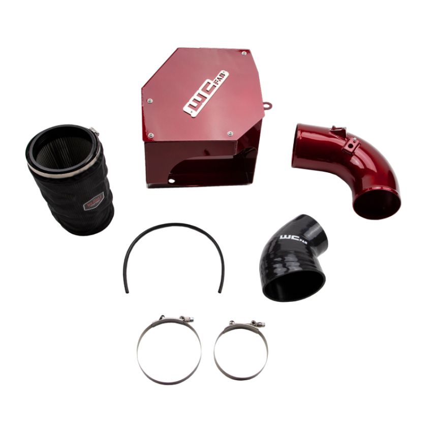 Wehrli WCF100315-RED 19-23 Cummins 6.7L 5in Intake Kit - WCFab Red