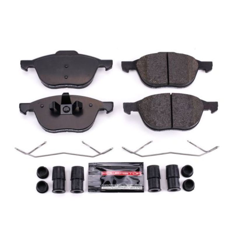 PowerStop Z23-1044 PowerStop - Z23 Daily Driver Carbon-Fiber Ceramic Brake Pads with Hardware Kit
