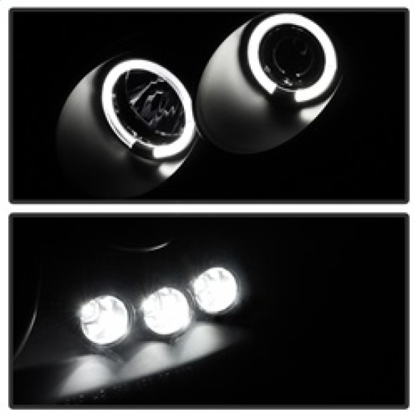 SPYDER 5078285 Projector Headlights - LED Halo - Black Smoke