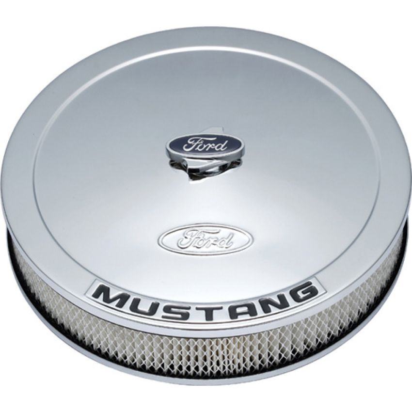 Ford Racing 302-361 Air Cleaner Kit: Chrome, Ford Mustang Emblem