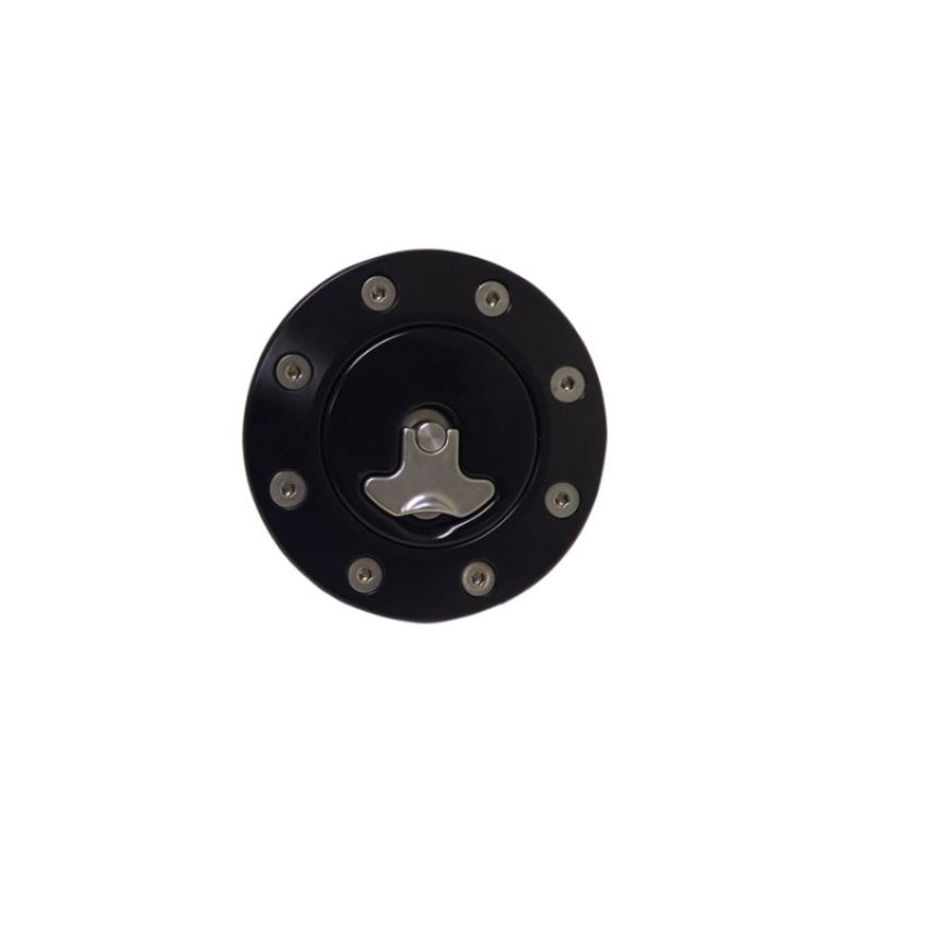 Ridetech 81000036 Billet aluminum gas cap, universal fit, locking, anodized Black.