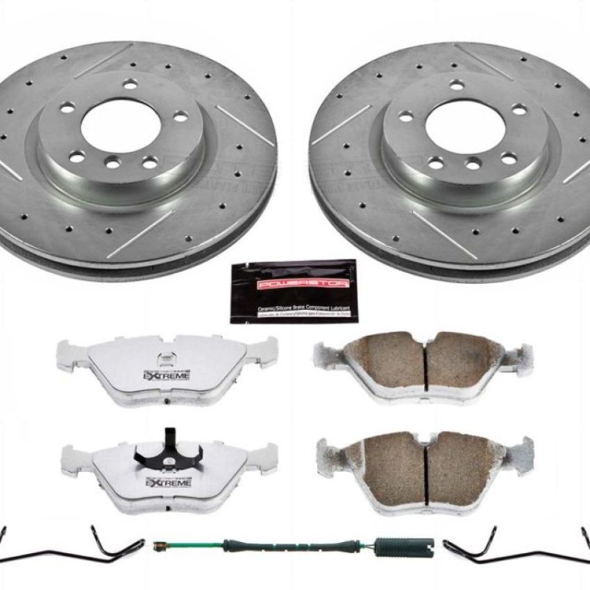 PowerStop K582-26 Z26 Street Performance Ceramic Brake Pad and Drilled & Slotted Rotor Kit