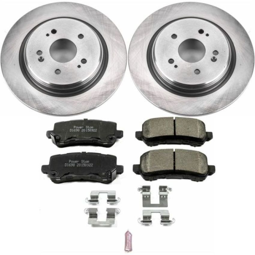 PowerStop KOE7216 OE Stock Replacement Low-Dust Ceramic Brake Pad and Rotor Kit