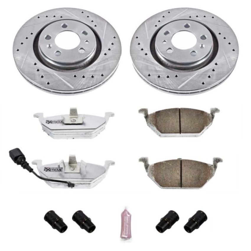 PowerStop K839-26 Z26 Street Performance Ceramic Brake Pad and Drilled & Slotted Rotor Kit