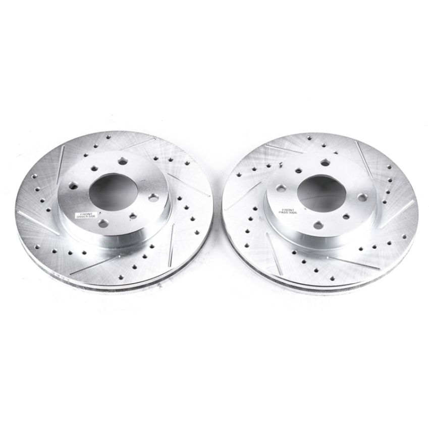PowerStop JBR557XPR PowerStop Evolution Performance Drilled, Slotted & Plated Brake Rotor Pair