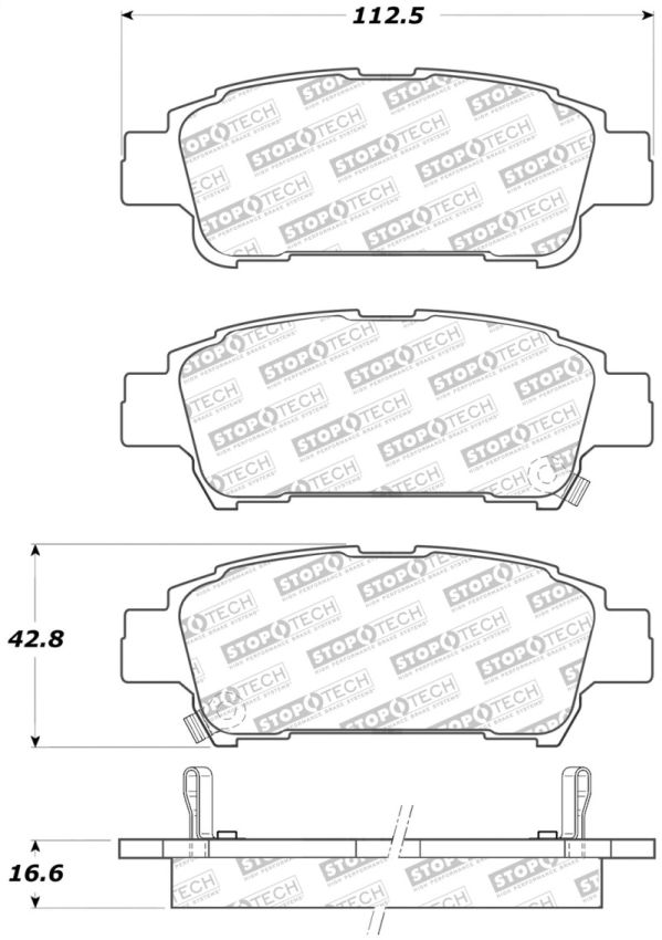 Stoptech 305.09950 Street Select Brake Pads - Front/Rear