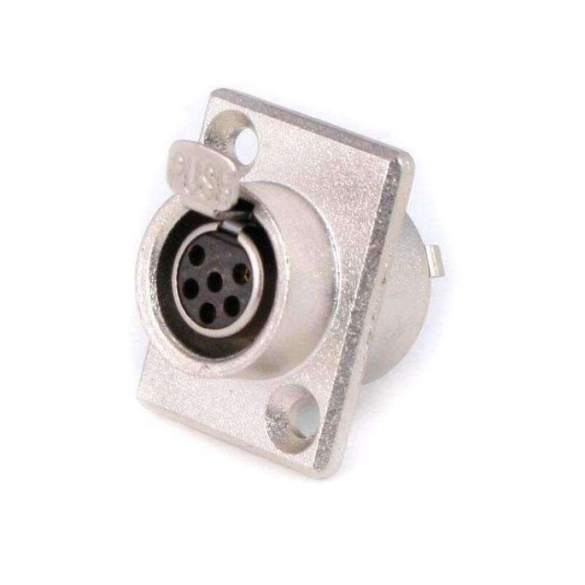 Rugged Radios C6P-YF 6-Pin Panel Mount Mini XLR Connector TY6F