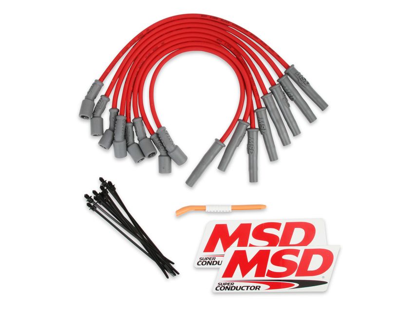 MSD IGNITION MSD31639 8.5mm Plug Wire Set Ford Raptor 10-15 6.2L Red