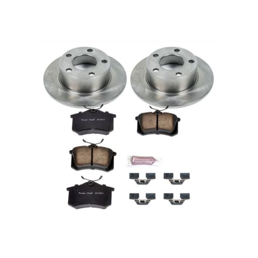 PowerStop KOE515 OE Stock Replacement Low-Dust Ceramic Brake Pad and Rotor Kit