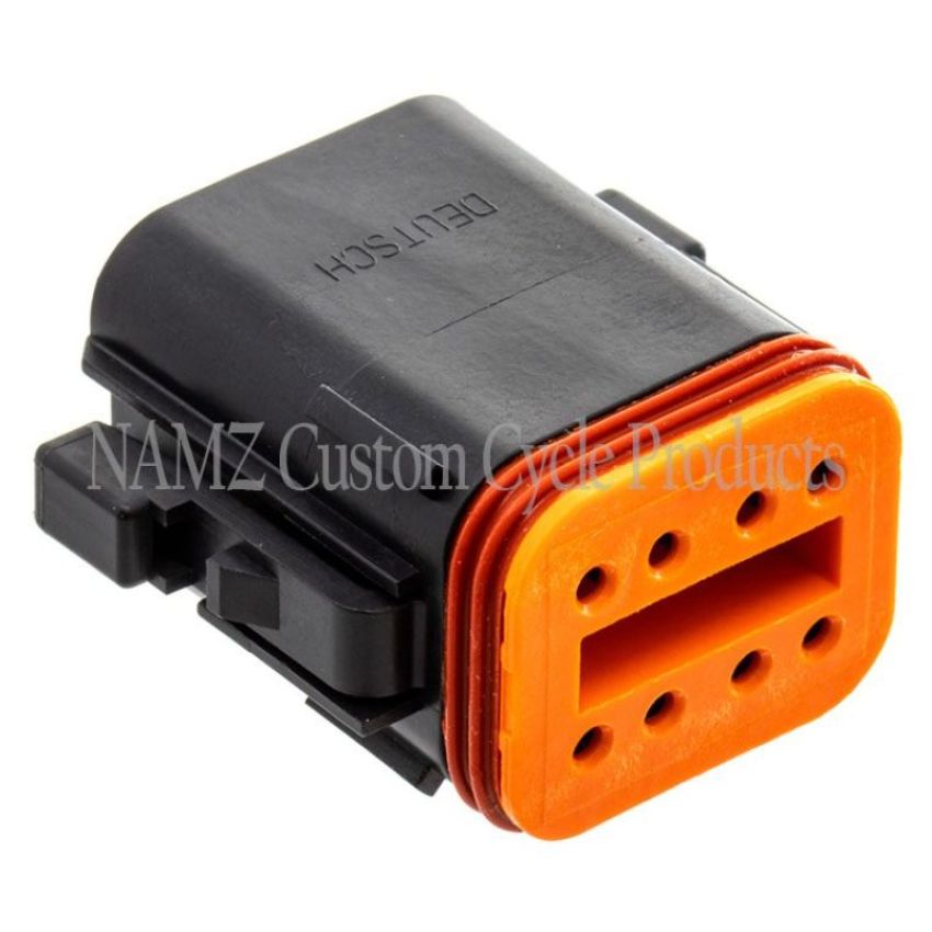 NAMZ DP-8B Deutsch DT Series 8-Wire Plug & Wedgelock - Black (Repl. HD 72118-94BK)