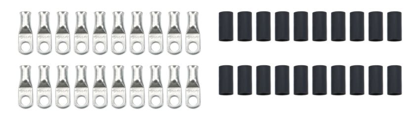 QUICKCAR RACING PRODUCTS QRP57-520-20 Ring Terminal 5/16in 4 Ga w/Heat Shrink 20pk