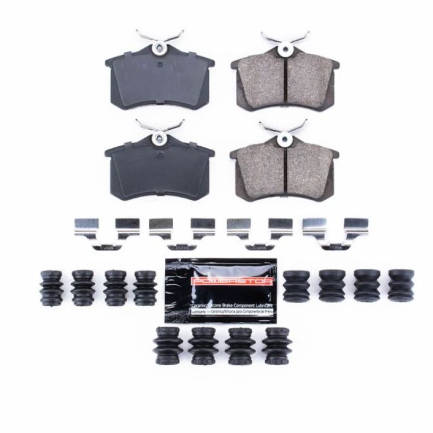 PowerStop Z23-340 PowerStop - Z23 Daily Driver Carbon-Fiber Ceramic Brake Pads with Hardware Kit