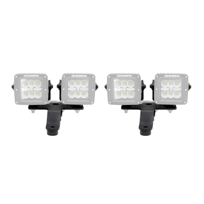 Go Rhino 730230T 18-20 Jeep Wrangler JL/JLU/Gladiator JT Light Mount - Two 3in Cubes