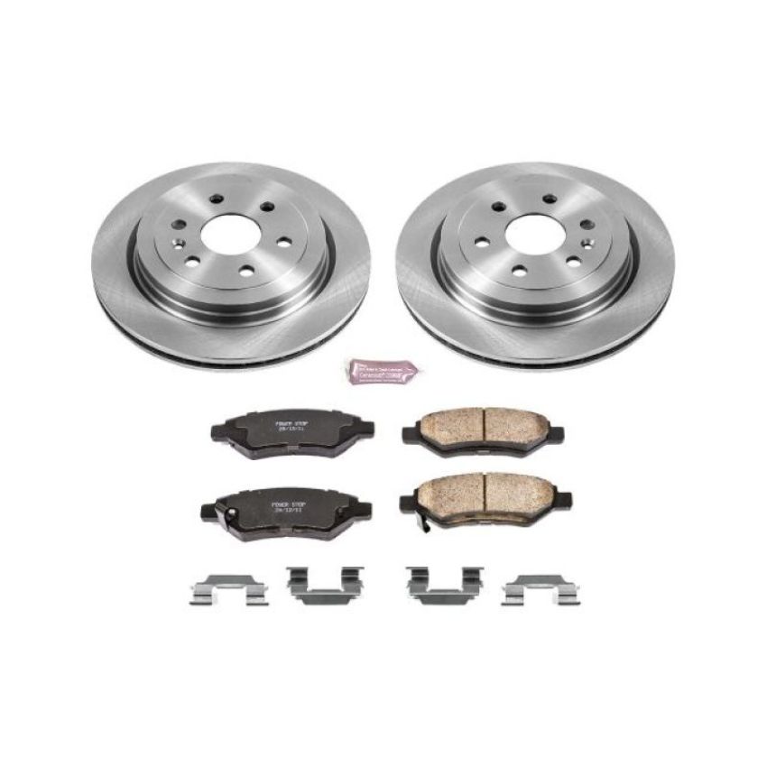PowerStop KOE5543 OE Stock Replacement Low-Dust Ceramic Brake Pad and Rotor Kit