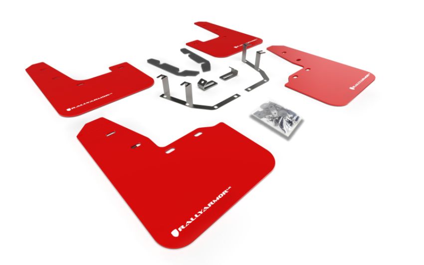 Rally Armor MF60-UR-RD/WH Red Mud Flap/White Logo