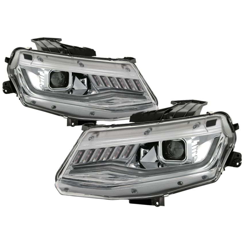 SPYDER 5087348 Projector Headlights - Sequential Turn Signal - Chrome