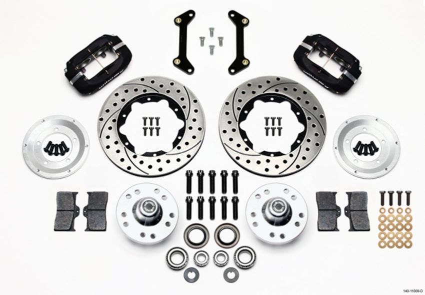 Wilwood 140-11009-D Forged Dynalite Front Kit 11.00in Drilled 79-87 GM G Body