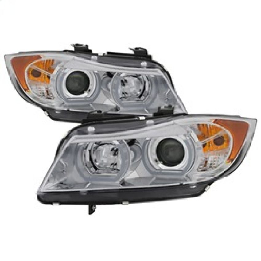 SPYDER 5083845 Projector Headlights - Version 2 - Light Bar DRL - Chrome