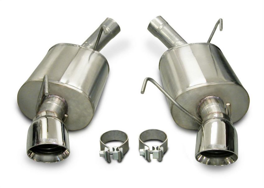Corsa Performance 14311 2.5in. Axle-Back Dual Rear Exit with Single 4.0in. Polished Pro-Series Tips