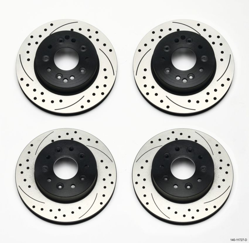 Wilwood 140-11727-D Rotor Kit Front/Rear-Drilled 65-82 Corvette C2/C3 (1Pc Rotors)
